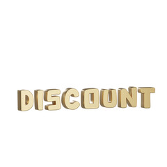 3D discount promation gold Text
