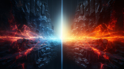 Rays of light add a mesmerizing touch to the Versus (VS) screen background.