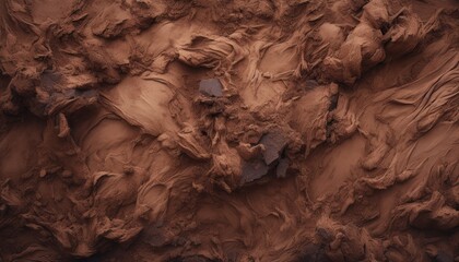 Photo of brown mud close-up - obrazy, fototapety, plakaty