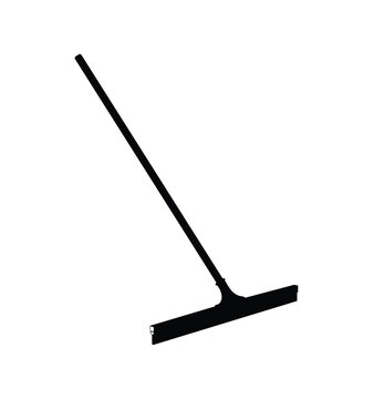 Floor squeegee silhouette, washing, cleaning and housekeeping tool