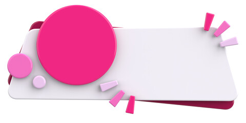 Sale banner. 3D banner design. 3D illustration.