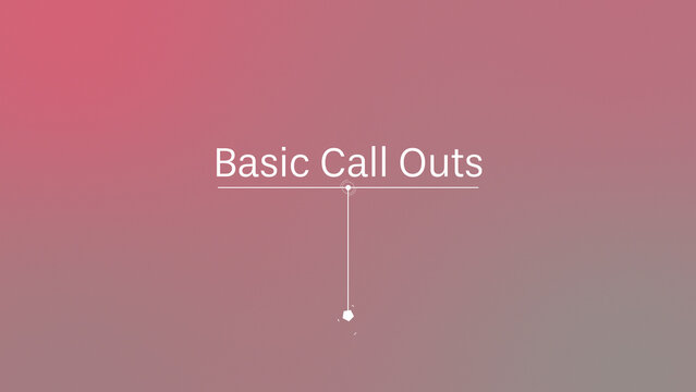 Basic CallOuts With Control Panel