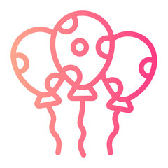balloons gradient icon