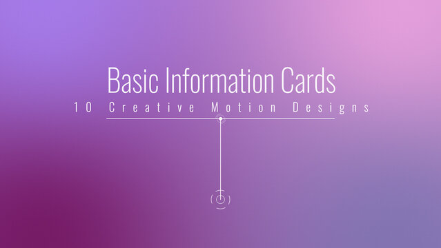 Basic Information Cards With Control Panel