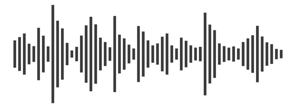 Audio equalizer in line style. Music tone effect