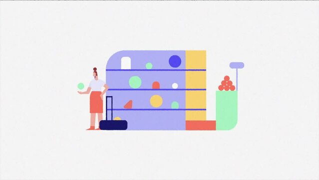 Super Market 2D Animation