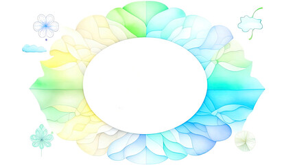 Banner template for Mental Health Day in turquoise tones with space for text in the center