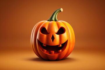 Cute smiling Halloween pumpkin
