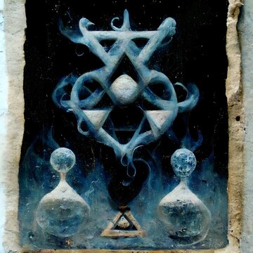 mystical symbols gematria melting plastic marginalia 