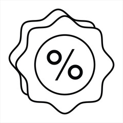 Discount line icon design style