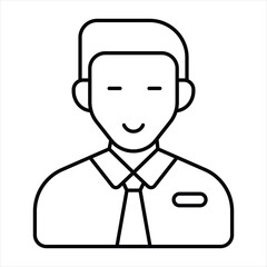 male employee

line icon design style