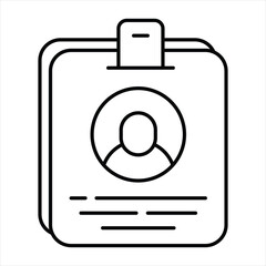 id card line icon design style