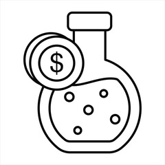 finance search line icon design style