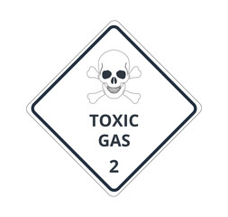 Toxic Gases Symbol. Class 2 Sign.
