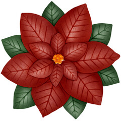 Red Poinsettia Tree for Christmas