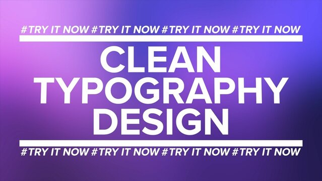 Modern Contrast Kinetic Typography clean template