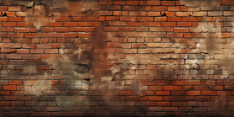 Old red brick wall. Textured background