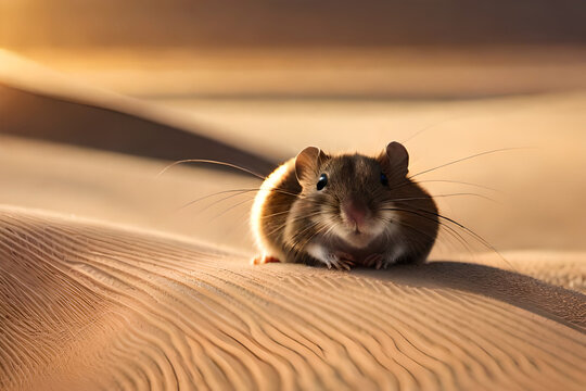 small mouse in the desert
