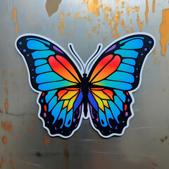 Sticker butterfly 2000s. High quality