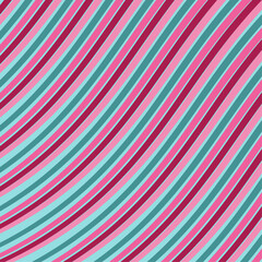 Fototapeta premium Abstract geometric striped wavy blue-pink background. Vector illustration