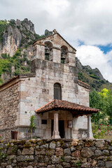 Fototapeta na wymiar Church of San Pedro, Pola de Somiedo. Asturias Spain
