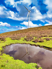 Turbine of a wind energy plant, Castropol, Asturias, Spain
