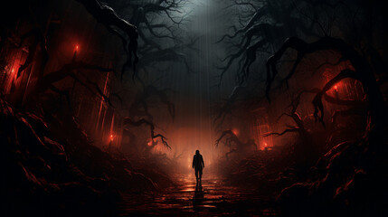Chilling Horror Game Wallpaper: Eerie Settings and Lurking Monsters