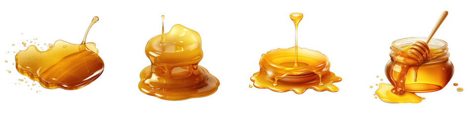 Honey clipart collection, vector, icons isolated on transparent background