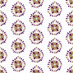 Seamless decorative elegant pattern with cute flowers. Print for textile, wallpaper, covers, surface. For fashion fabric. Retro stylization.
