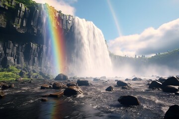 falls rainbow, Generative AI