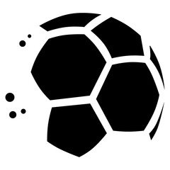 Abstract soccer ball logo icon