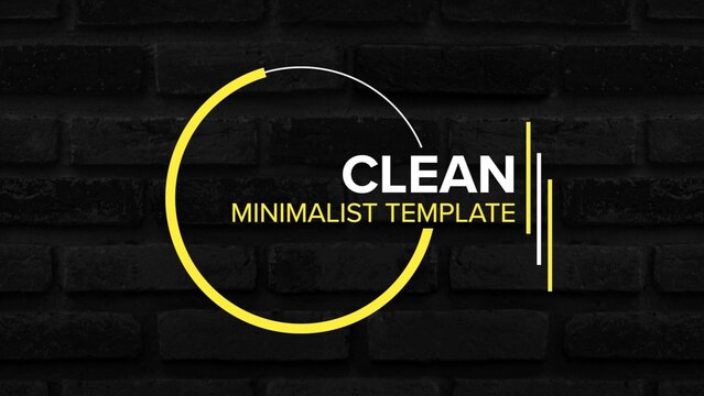 Clean Fresh Minimalist Template text animation reveal