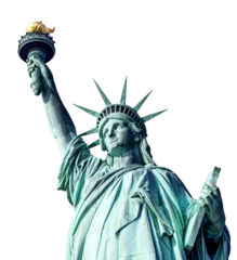 Foto auf Acrylglas Freiheitsstatue statue of liberty in New York City, USA isolated in front of transparent background 