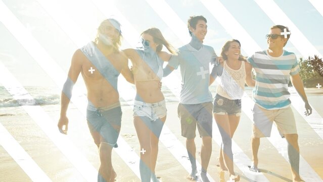 Dynamic Glass shape animation slideshow intro template