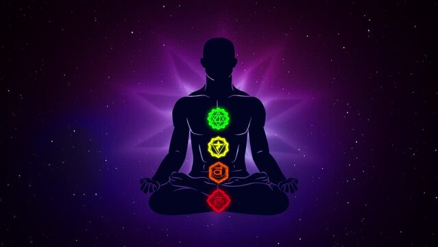 Seven meditation chakras in the human body