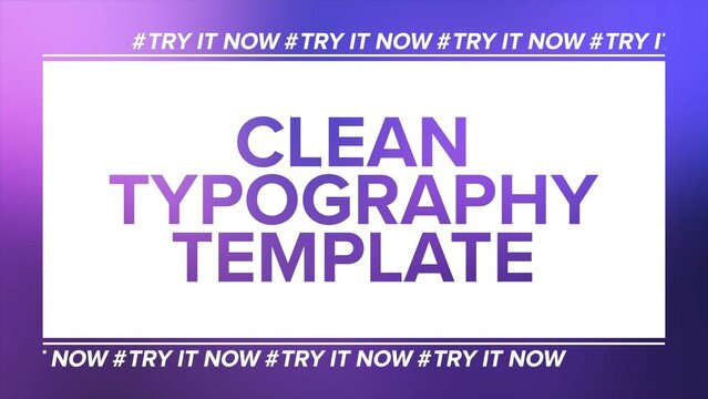 Clean Modern Typgraphy Title Template