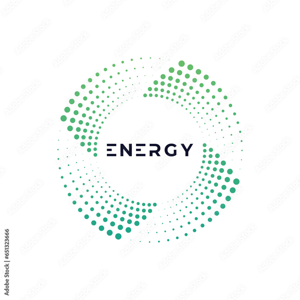 Wall mural vector energy logo with circular circle concept idea