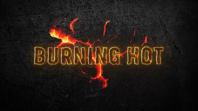 Burning Hot Lava Fire Text Title Intro