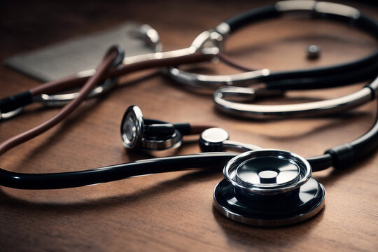 A stethoscope, a symbol of the medical profession, represents the protection and fairness of the law for doctors