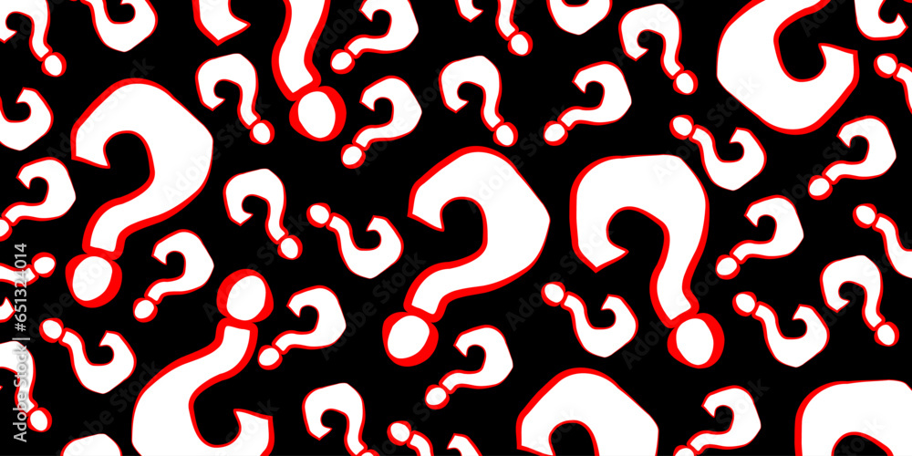 Poster question marks on black background. question mark pattern abstract halloween background. vector eps 