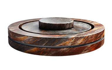 Curling Disc on a Clear Surface or Transparent Background. Generative AI