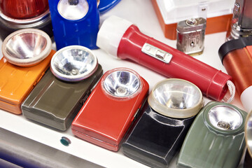 Retro hand-held electric flashlights © Sergey Ryzhov