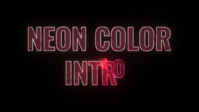 Epic Neon Color Strobe Title Intro