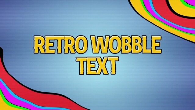 Retro Wobble Colorful Text Title Intro