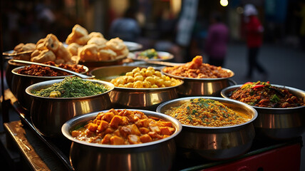 Traditional Indian cuisine, use of spices, milk, dairy products, but also meat and vegetables