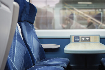 UK electric socket on train