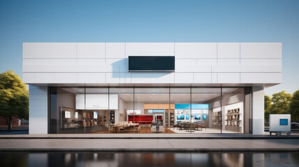 Electronics Store building.