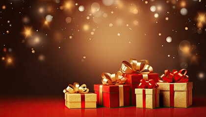 Background of Merry Christmas with presents