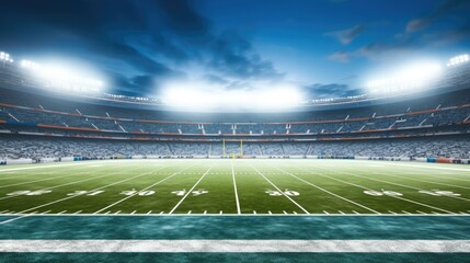 Empty American football stadium.