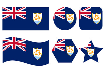 Anguilla flag simple illustration for independence day or election